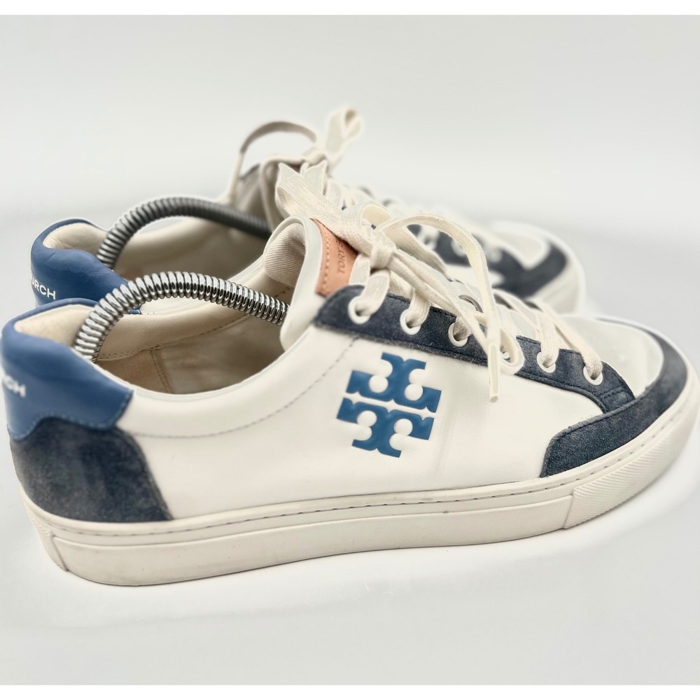 Tory Burch Color Block Signature T-Logo Leather Sneaker Shoes Wms Size 9.5M - Picture 6 of 10